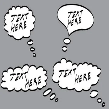 Vector abstract speech or thought bubble Stock Illustration