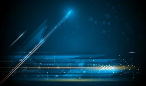 Vector Abstract speed and motion blur, energy technology concept Stock Illustration