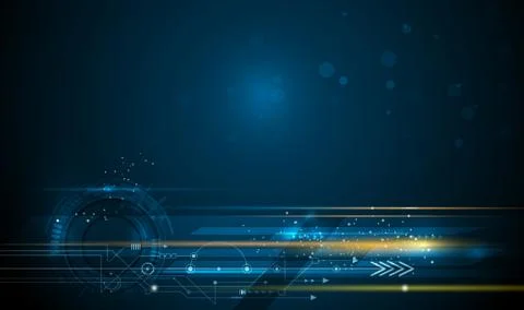 Vector Abstract speed and motion blur and circuit board Stock Illustration