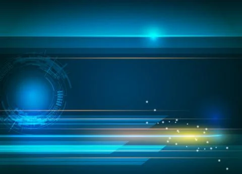 Vector Abstract speed and motion blur over dark blue background Stock Illustration