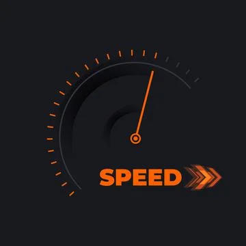Vector abstract speedometer concept template Illustrazione stock