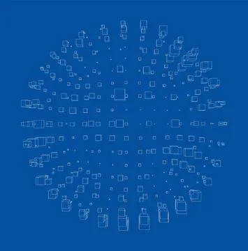 Vector abstract sphere background Stock Illustration