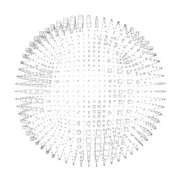 Vector abstract sphere background Illustrazione stock