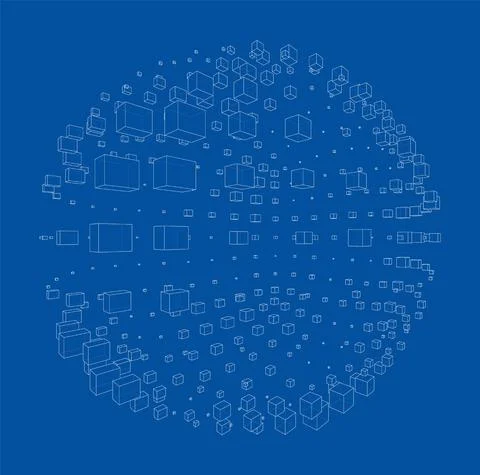 Vector abstract sphere background Illustrazione stock