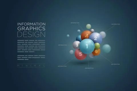 Vector abstract sphere infographics design template Stock Illustration