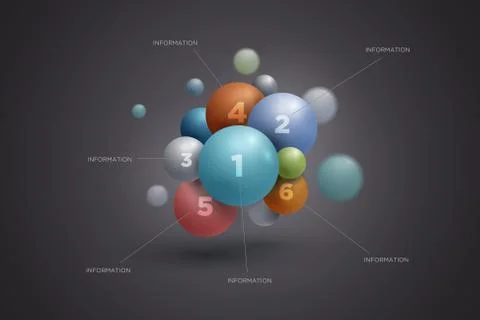 Vector abstract sphere infographics design template. Stock Illustration