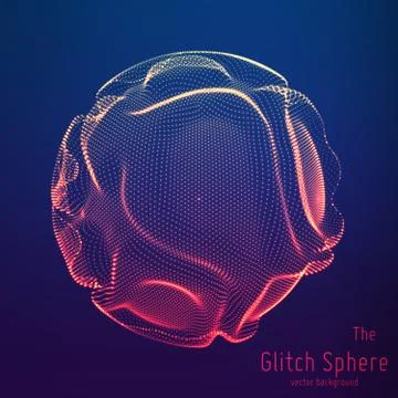Vector abstract sphere of particles, points array. Futuristic vector illustra Stock-Illustration