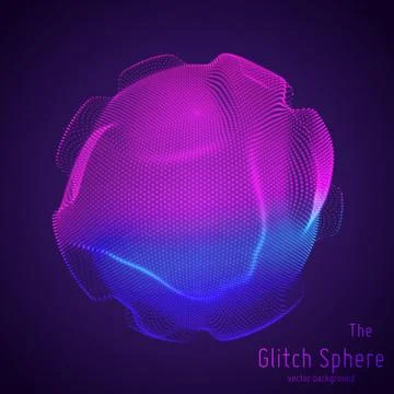 Vector abstract sphere of particles, points array. Futuristic vector illustra Ilustración de archivo