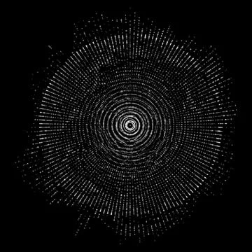 Vector abstract sphere of particles, points array. Futuristic vector illustra Ilustración de archivo