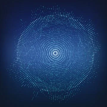 Vector abstract sphere of particles, points array. Futuristic vector illustra Ilustración de archivo