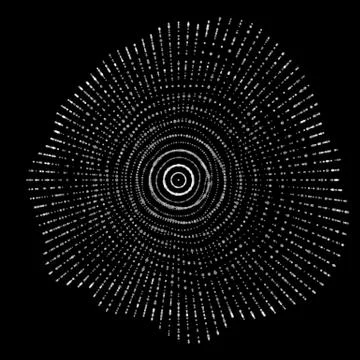Vector abstract sphere of particles, points array. Futuristic vector illustra Illustrazione stock