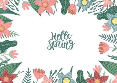 Vector abstract spring background with copy space for text. Templates for event Stock Illustration