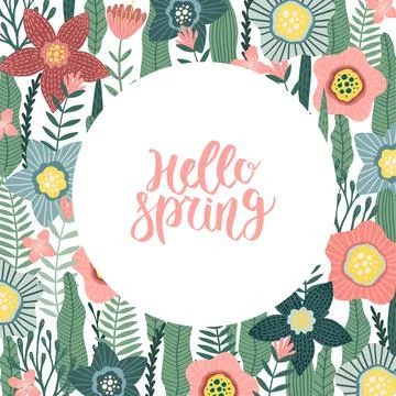 Vector abstract spring background with copy space for text. Templates for event Stock Illustration