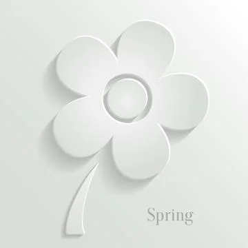 Vector abstract spring background with white flower Stock Illustration