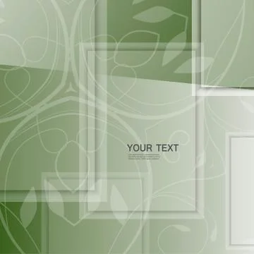 Vector abstract square and floral Stock Illustration