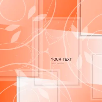 Vector abstract square and floral Stock Illustration