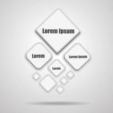 Vector : Abstract square and space for text with shadow Stock Illustration