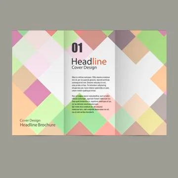 Vector  abstract square pattern brochure Illustrazione stock