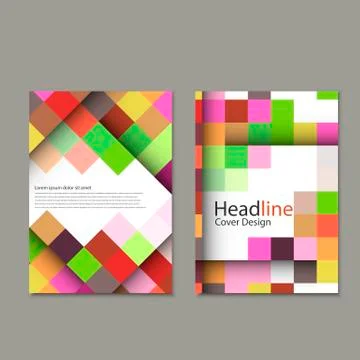 Vector  abstract square pattern brochure Illustrazione stock