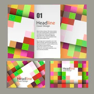 Vector  abstract square pattern brochure Stock Illustration