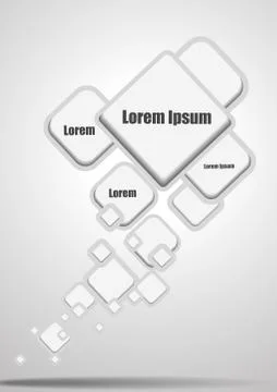Vector : Abstract square with space for text on gray background Stock Illustration