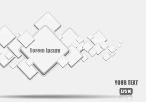 Vector : Abstract square with space for text on gray background Stock Illustration