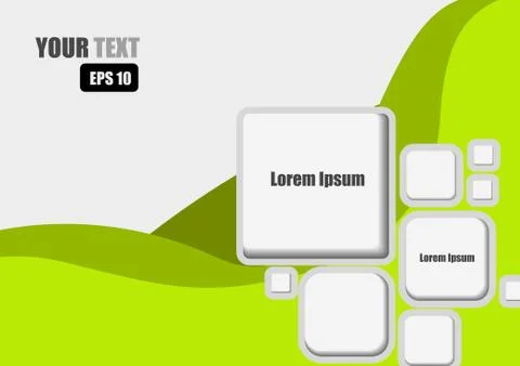 Vector : Abstract square for text on green background Stock Illustration