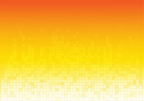 Vector : Abstract square on yellow and orange background Stock Illustration