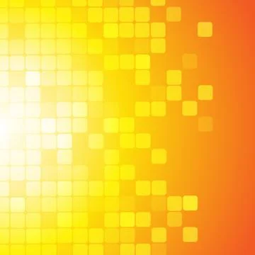 Vector : Abstract square on yellow orange background Stock Illustration