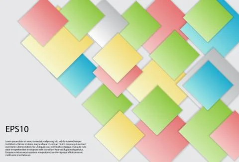 Vector abstract squares background illustration Stock Illustration