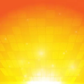 Vector : Abstract squares with orange yellow background Stock Illustration