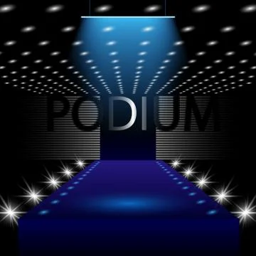 Vector abstract stage with spotlight Stock-Illustration