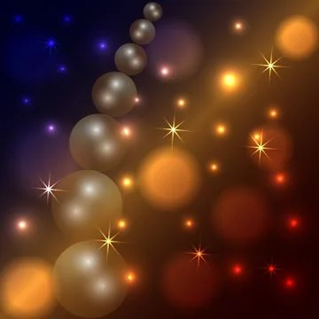 Vector abstract star and pearl dark background Stock Illustration