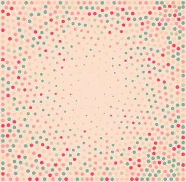 Vector Abstract Stippeling Pink Blue White Circles Dotwork Frame Background Stock Illustration