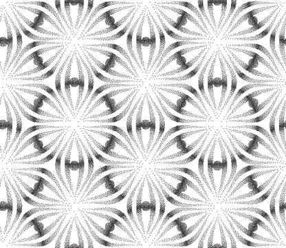 Vector Abstract Stipple Seamless Pattern. Tileable Geometric Dotted Grunge White Stock-Illustration
