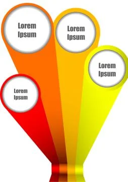 Vector : Abstract stripe and empty circle for text on white background Stock Illustration