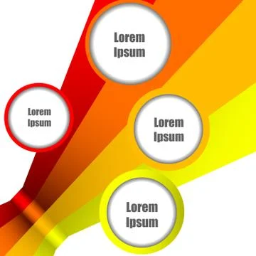 Vector : Abstract stripe and empty circle for text on white background Stock Illustration