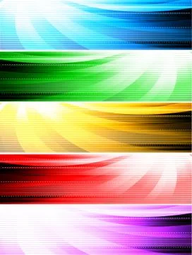 Vector abstract style banners Stock Illustration