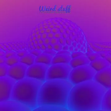 Vector abstract surface constructed from spheres sag under the big sphere. Vi Stock Illustration