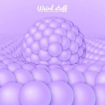 Vector abstract surface constructed from spheres sag under the big sphere. Li Stock Illustration