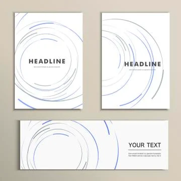 Vector abstract swirl set. Design background Stock Illustration