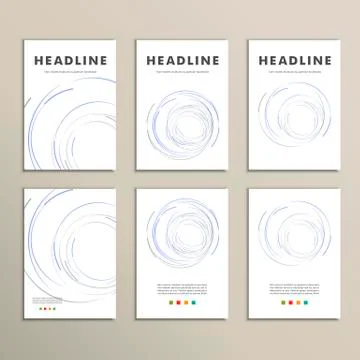 Vector abstract swirl set. Design background Stock Illustration