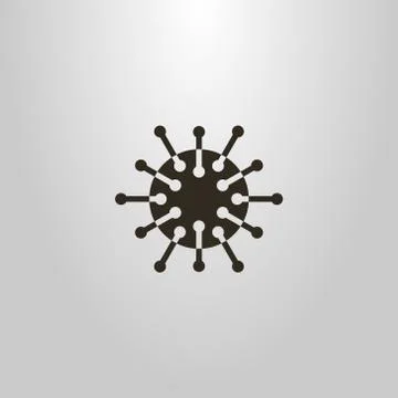  vector abstract symbol of cyber sun chip Stock Illustration