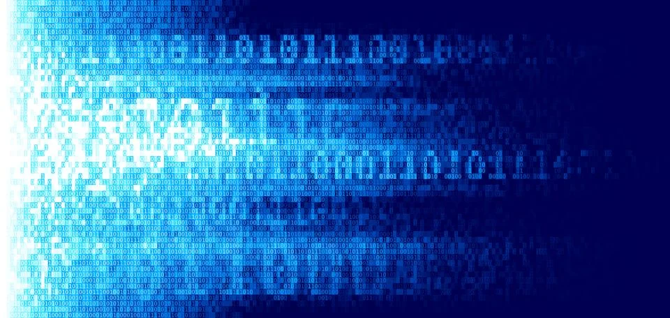 Vector abstract techno background with binary code Stock Illustration