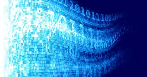 Vector abstract techno background with binary code Stock Illustration