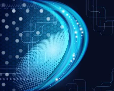 Vector abstract techno card. Stock Illustration