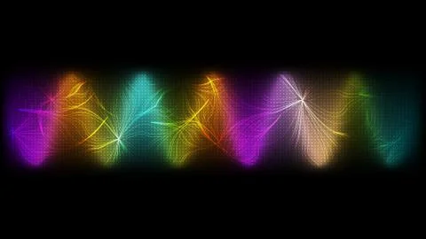 Vector abstract technological colorful flower background Stock Illustration