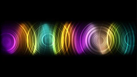 Vector abstract technological colorful sound wave background Stock Illustration
