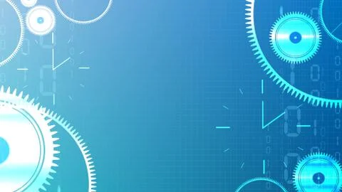 Vector abstract technological digital gear background Stock Illustration