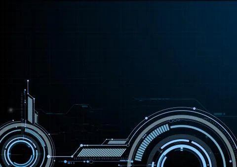 Vector abstract technological digital interface on grid background Stock Illustration